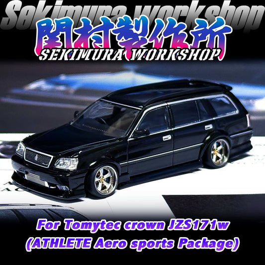 Sport wagon model car body kit style, black with gold wheels and black window trim