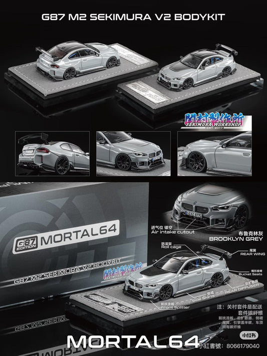 Grey coupe body kit model set showing multiple angles on display